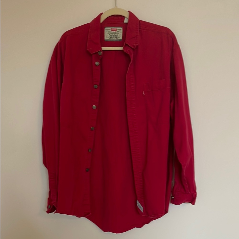 Levi's Rare Vintage Red Button-Up Shirt
